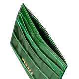 Leather Card Colder Green