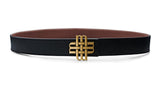 The Meqnes Signature Reversible Belt 32 mm - Golden Buckle