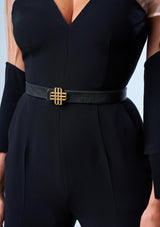 "Moment of Passion" Reversible Meqnes Signature Belt 25 mm - Red & Black | Golden Buckle