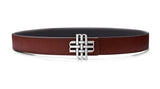 The Meqnes Signature Reversible Belt 32 mm - Silver Buckle
