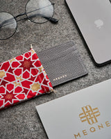 REFINED GRAY CARD HOLDER