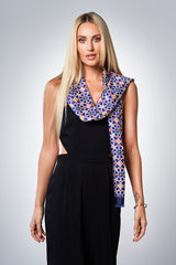 Silk Scarf - Blue Mosaic