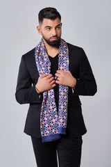 Silk Scarf - Blue Mosaic