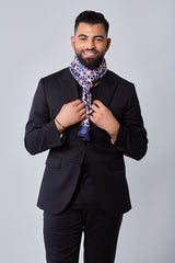 Silk Scarf - Blue Mosaic