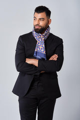 Silk Scarf - Blue Mosaic