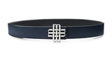 The Meqnes Signature Reversible Belt 32 mm - Silver Buckle