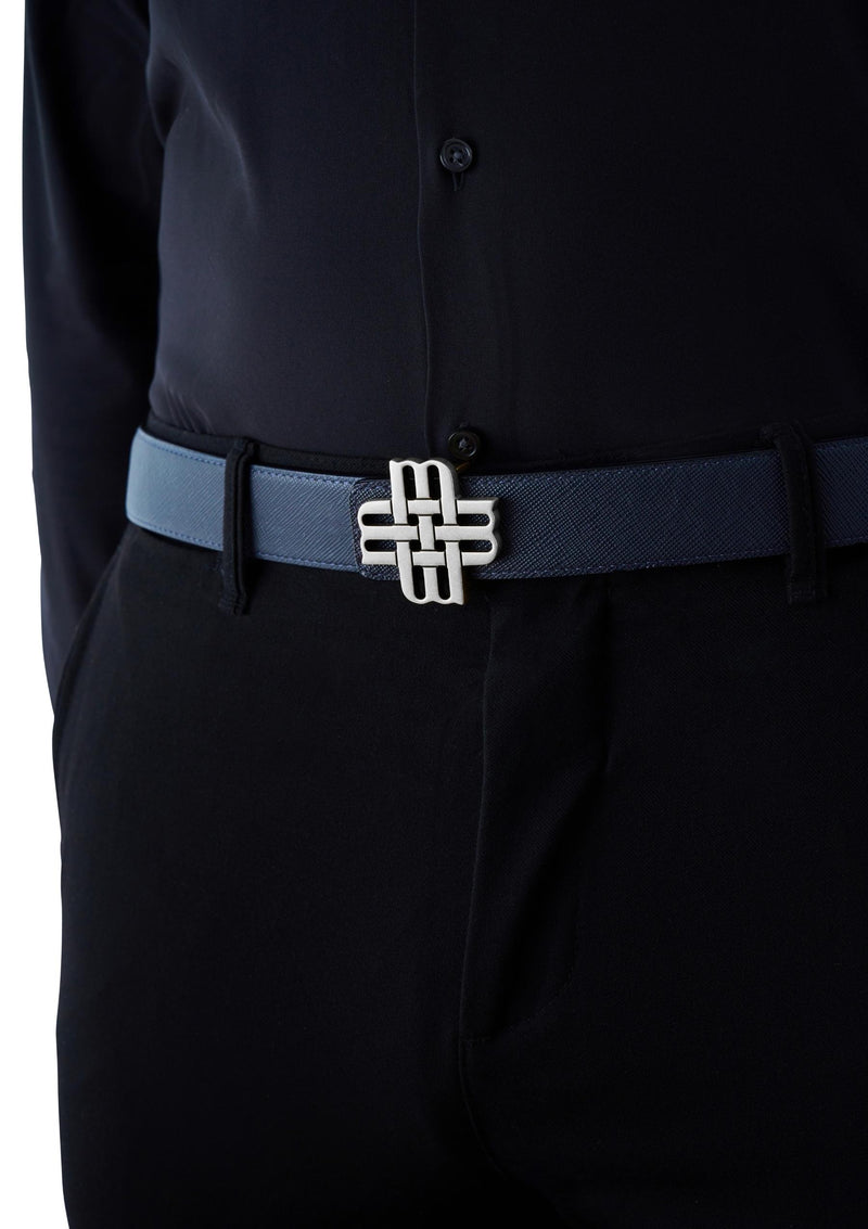 Reversible Belt Leather Belt With Navy Blue 32 Mm 1.25 