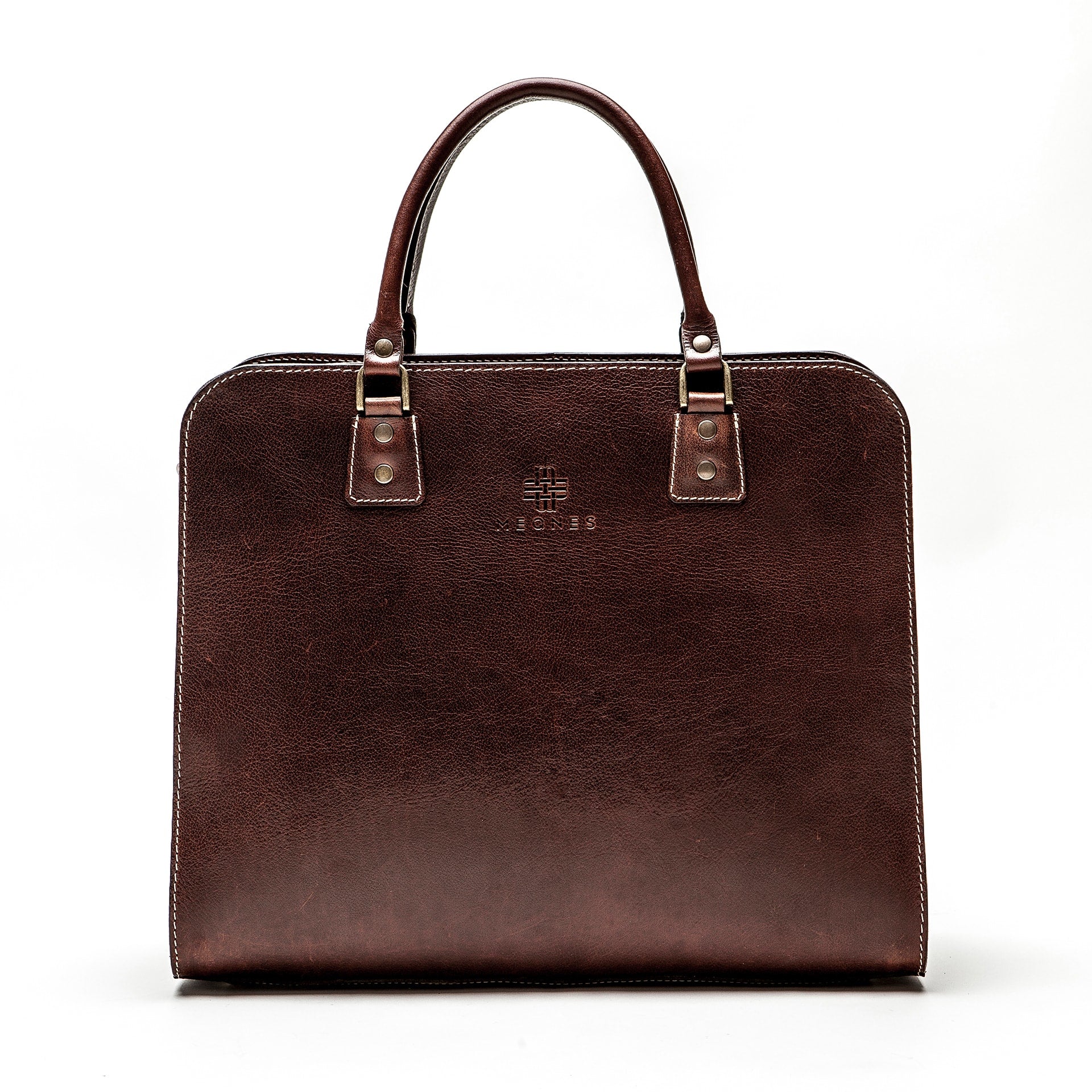 Leather Briefcase by Meqnes