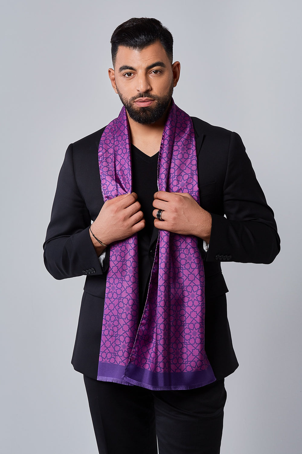purple dress scarf Silk Scarf